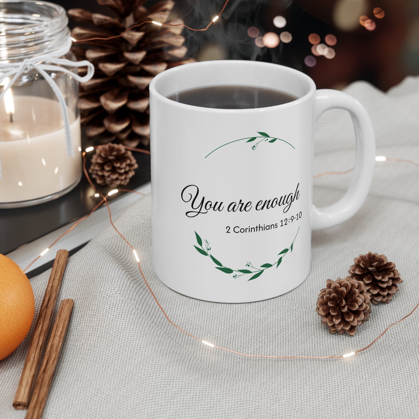 Inspirational 'You are Enough' Mug - 11oz Coffee Cup for Encouragement