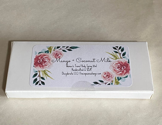 Body Spray, Handmade, Fragrance Oils - Travel Size 10ml