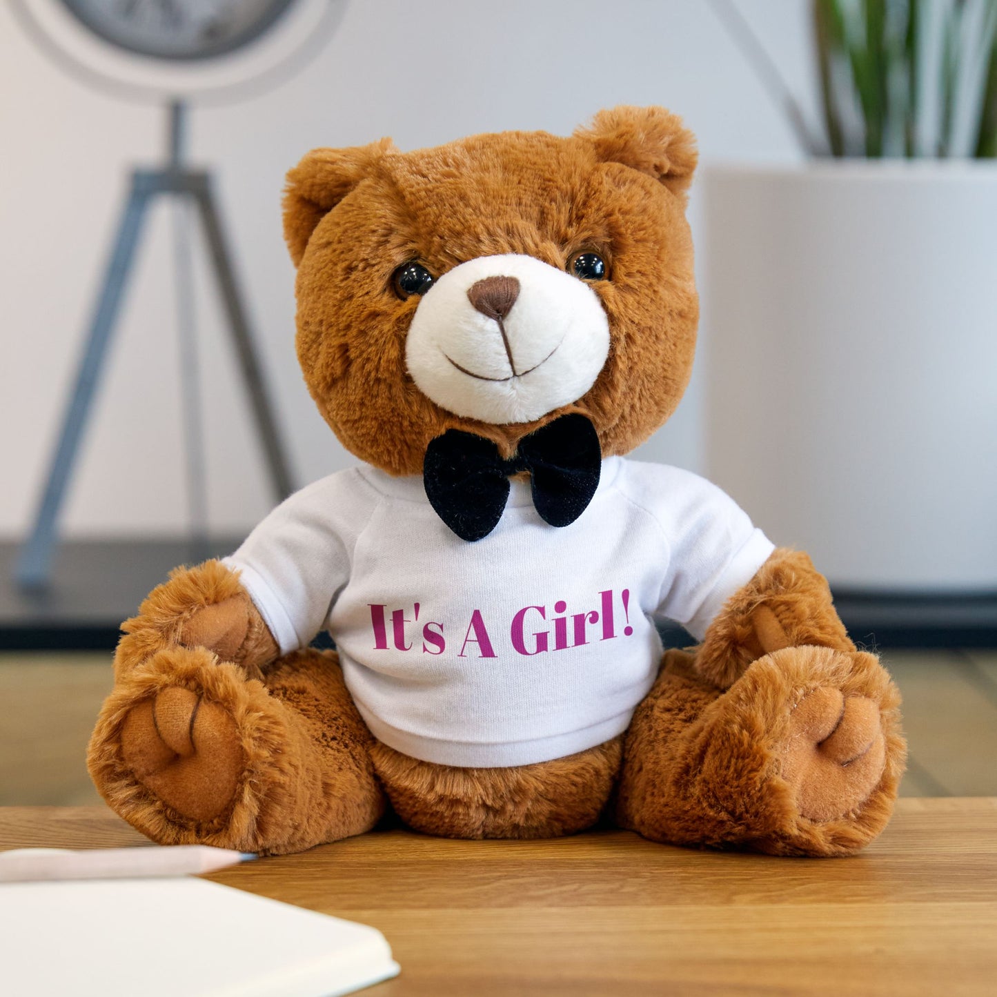 It's A Girl Teddy Bear with T-Shirt