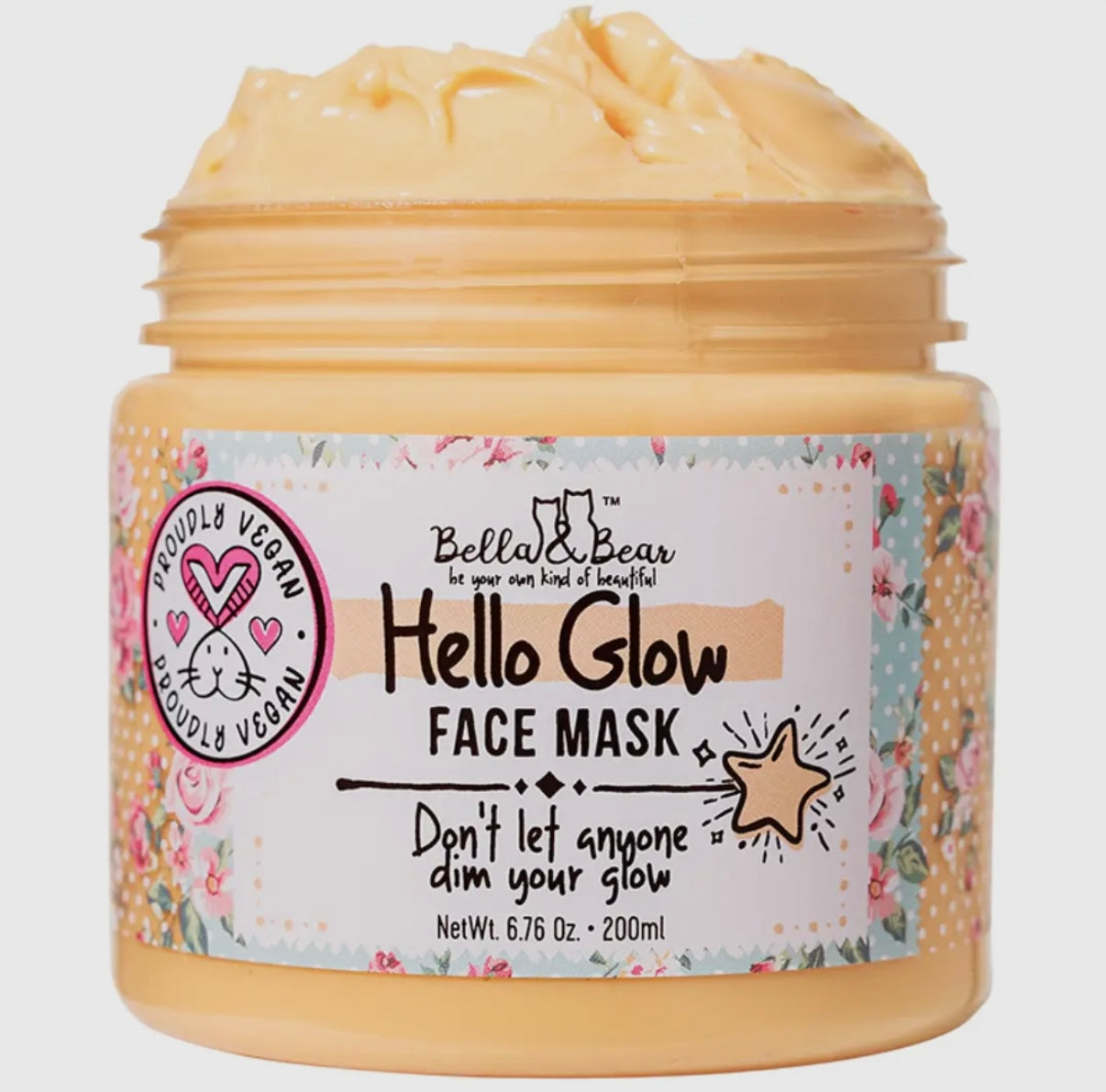 Face Mask, Bella & Bear Hello Glow Face Mask 6.7oz