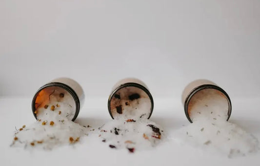 Bath Salts, Soulistic Root Herbal Bath Salts, Made with Organic Herbs & Dried Flowers - 8oz