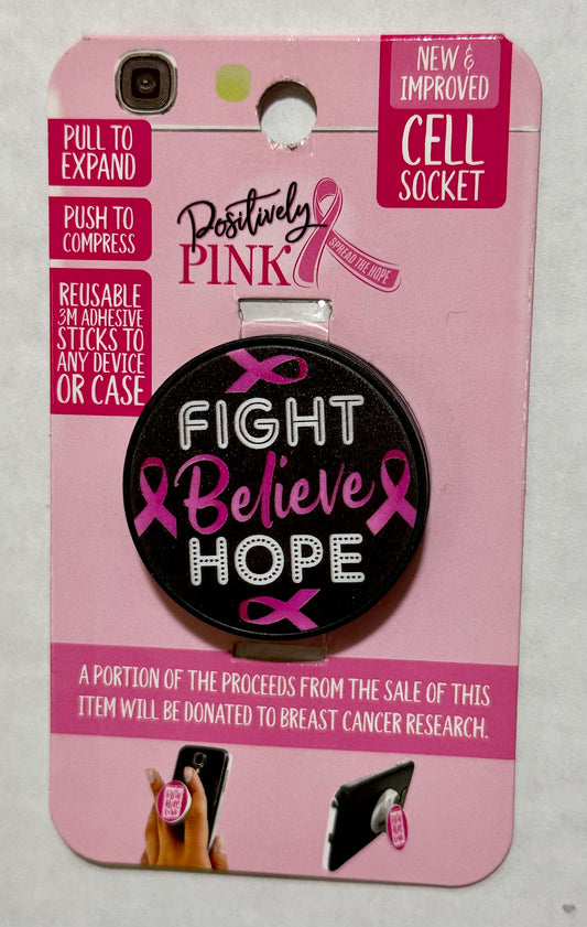 Cell Socket, Positively Pink, Breast Cancer Awareness- 1ct
