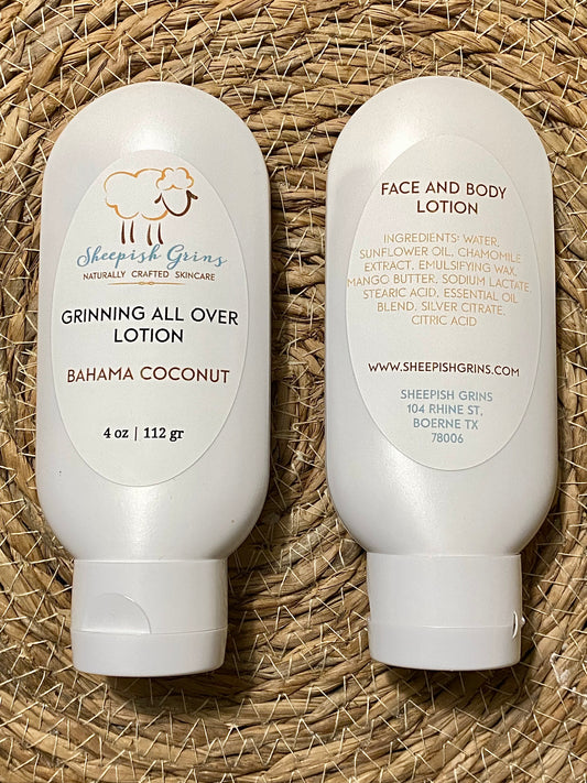 Champú + Ducha + Barra de afeitar, Sonrisas de oveja, Hecho a mano - 3.5 oz