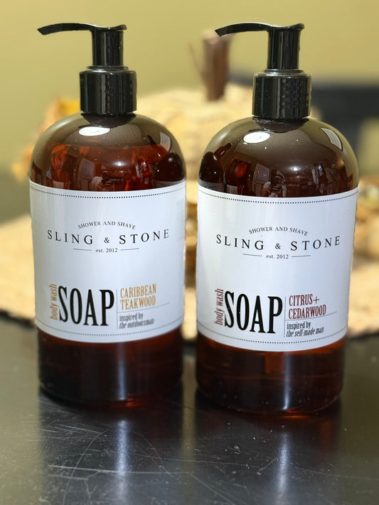 Body Wash, Sling & Stone Handcrafted Body Wash, Men's Assorted Scents - 16oz
