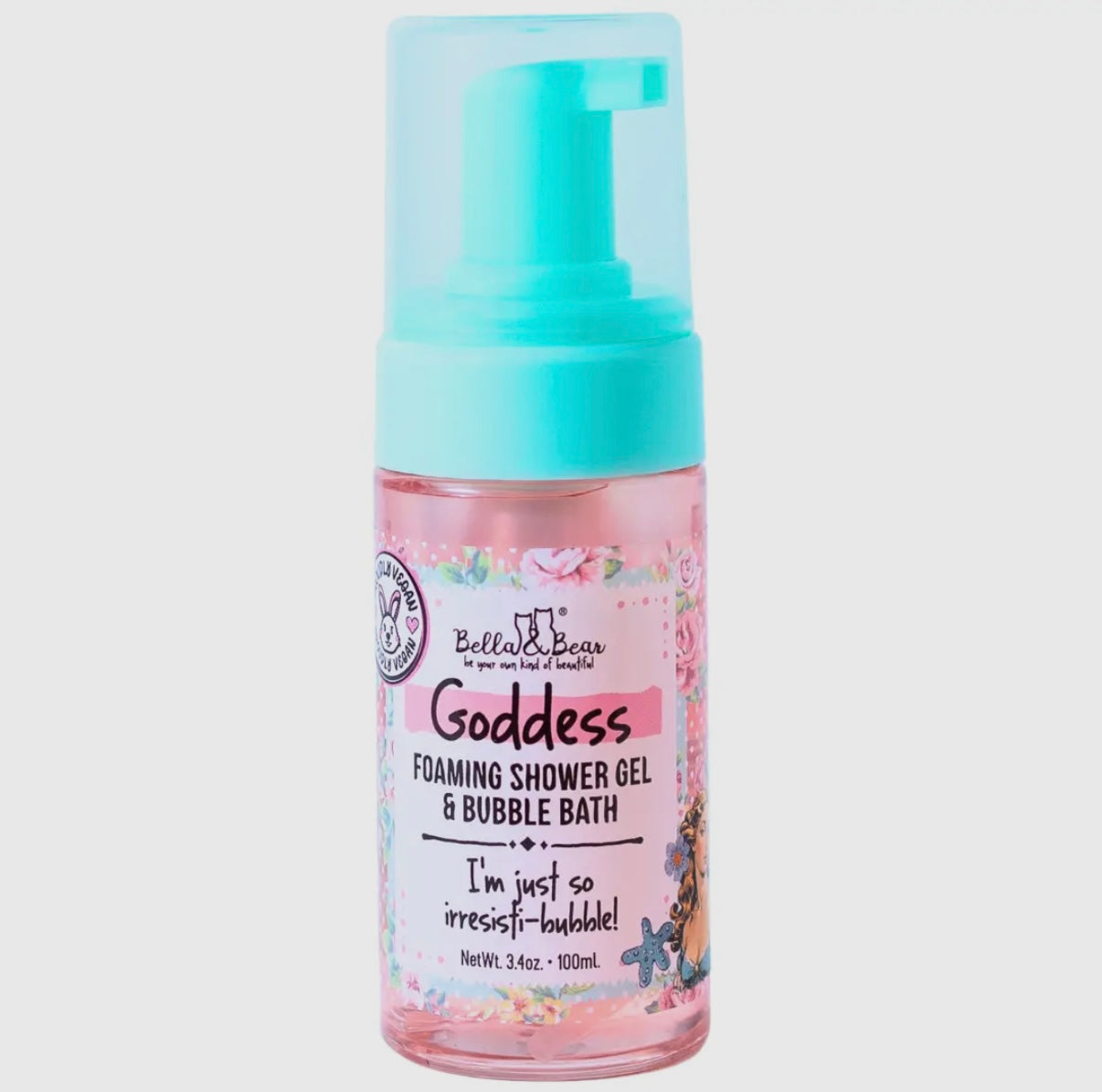 Body Wash, Bella & Bear Goddess Foaming Shower Gel & Bubble Bath Mini 3.4 oz