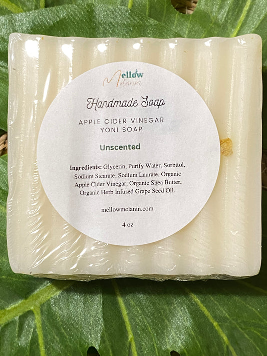 Bar Soap, Mellow Melanin LLC Yoni (Feminine Wash) Apple Cider Vinegar Soap 4oz