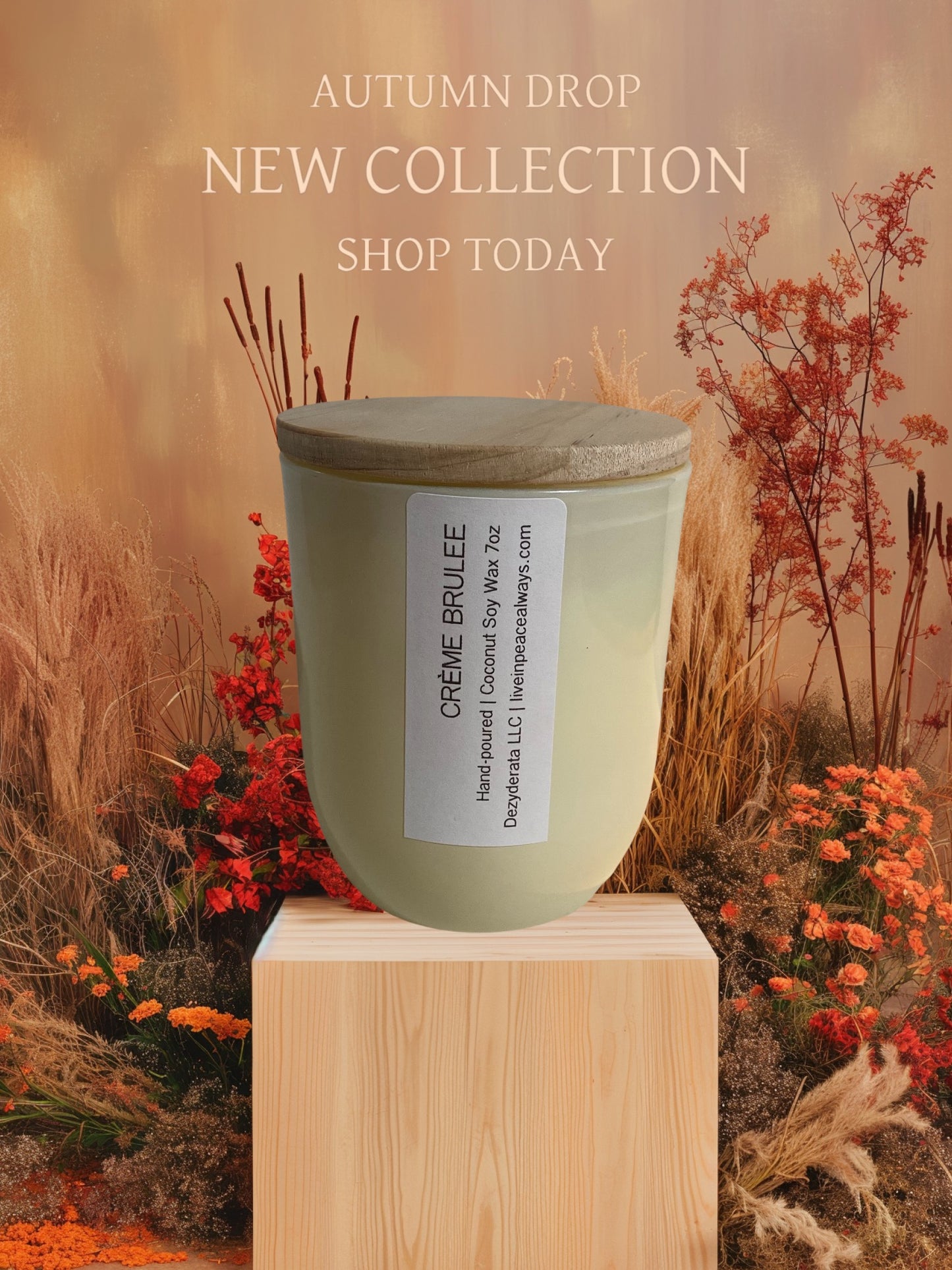 Candles, Handmade, Seasonal Fall Scented Soy Wax Candles, Assorted Scents - 7oz