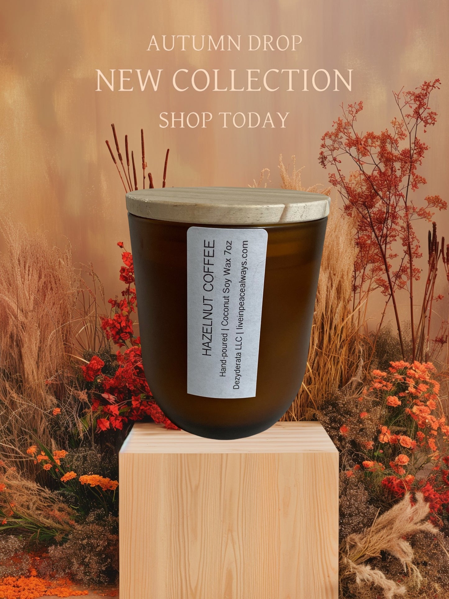 Candles, Handmade, Seasonal Fall Scented Soy Wax Candles, Assorted Scents - 7oz