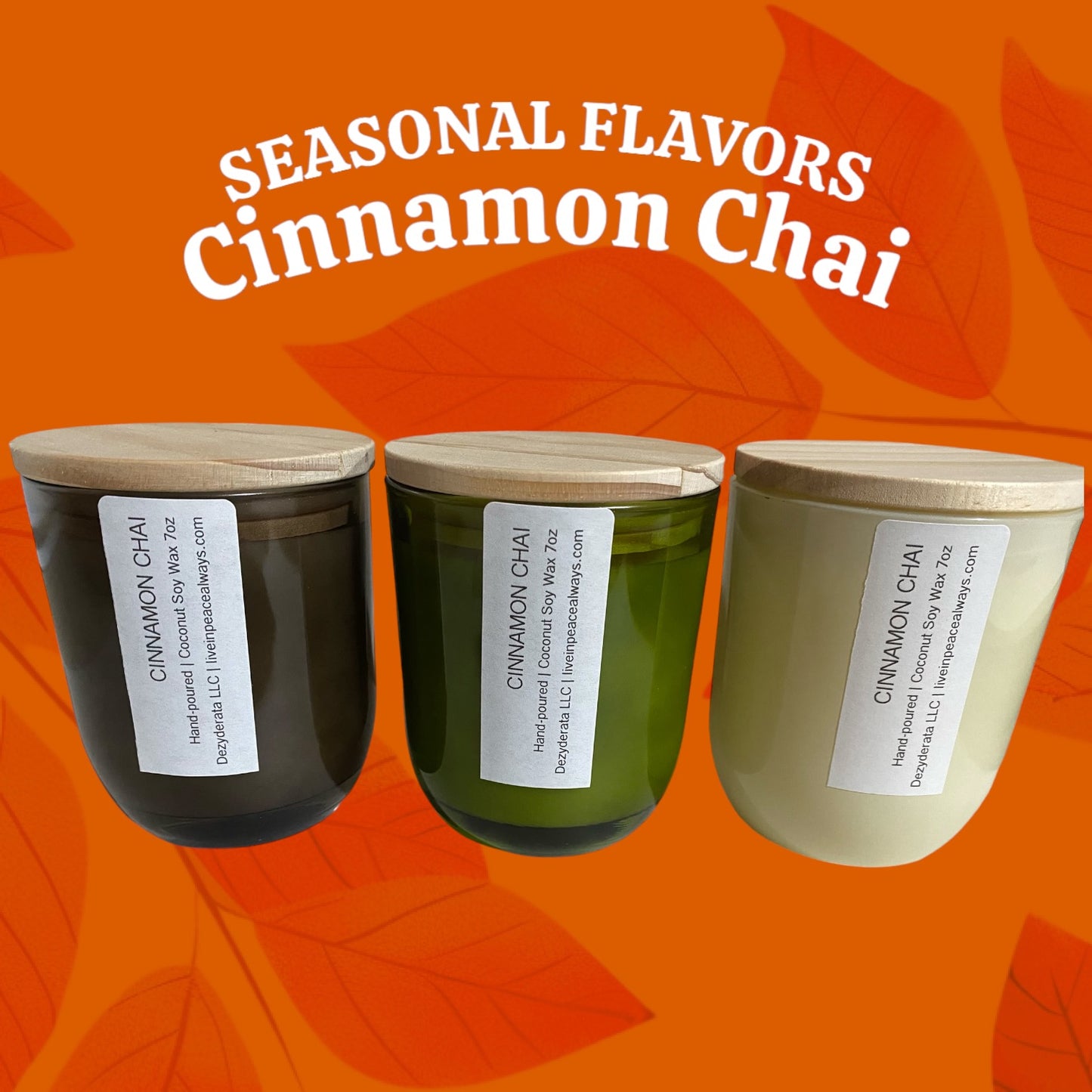 Candles, Handmade, Seasonal Fall Scented Soy Wax Candles, Assorted Scents - 7oz