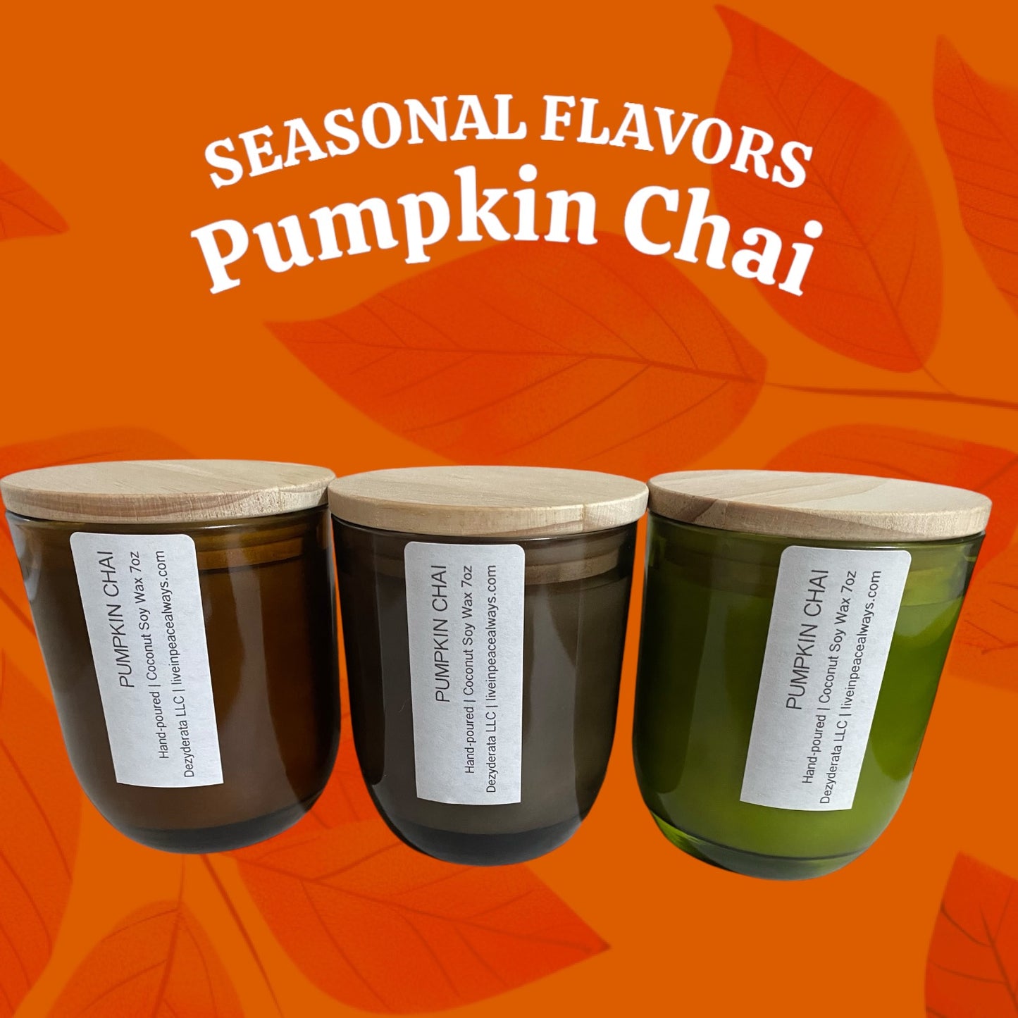 Candles, Handmade, Seasonal Fall Scented Soy Wax Candles, Assorted Scents - 7oz