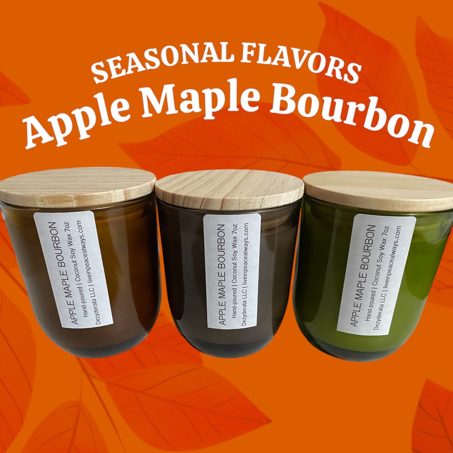 Candles, Handmade, Seasonal Fall Scented Soy Wax Candles, Assorted Scents - 7oz