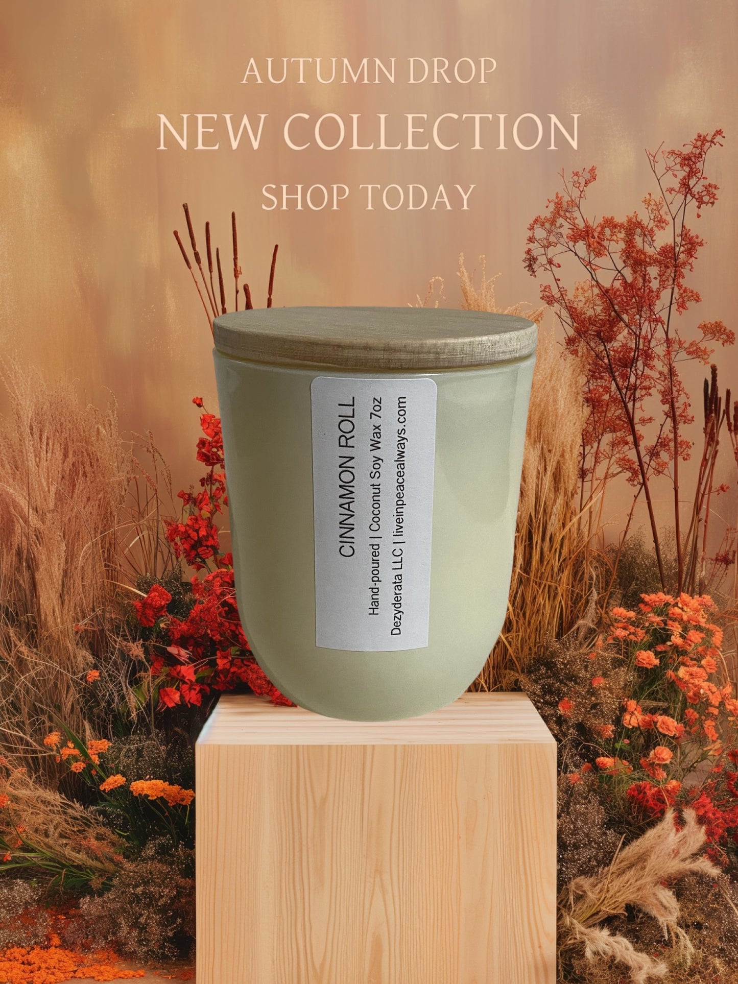 Candles, Handmade, Seasonal Fall Scented Soy Wax Candles, Assorted Scents - 7oz