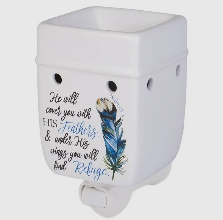 Plug-In Warmer, He Will Cover You Psalm 91 Wax Melt Warmer - 1 ct