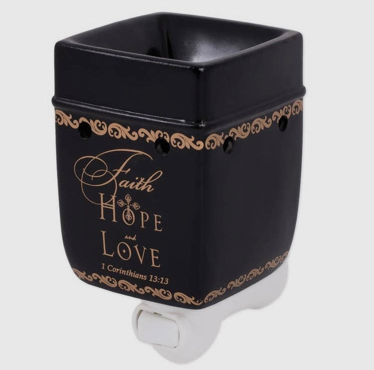 Plug-In Warmer, Faith Hope Love , 1 Corinthians 13:13, Wax Melt Warmer - 1 ct