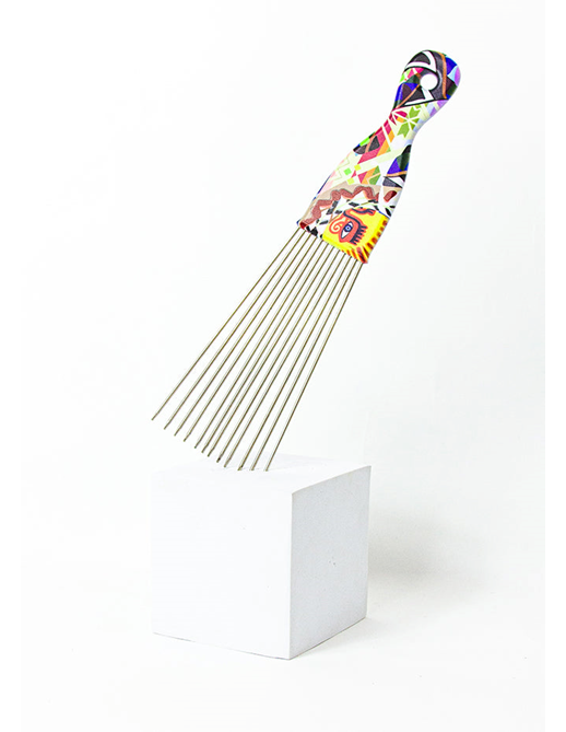 Herramienta para el cabello, herramienta versátil para el cabello AfroPick, brillo, 1 unidad