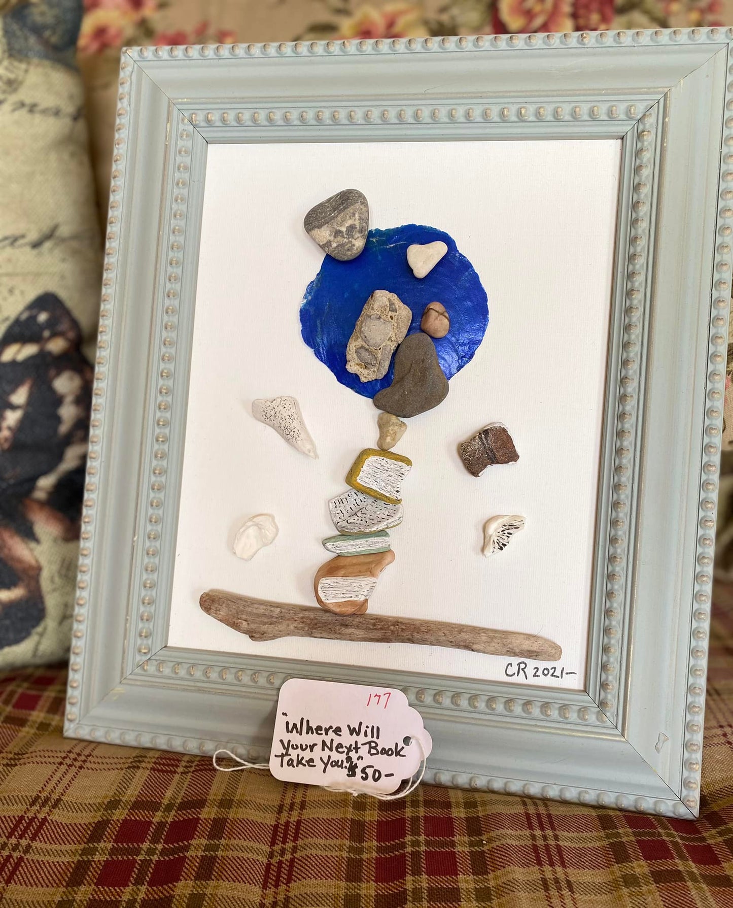 Original Art Piece - Where Will Your Next Book Take You by Candy Reinert