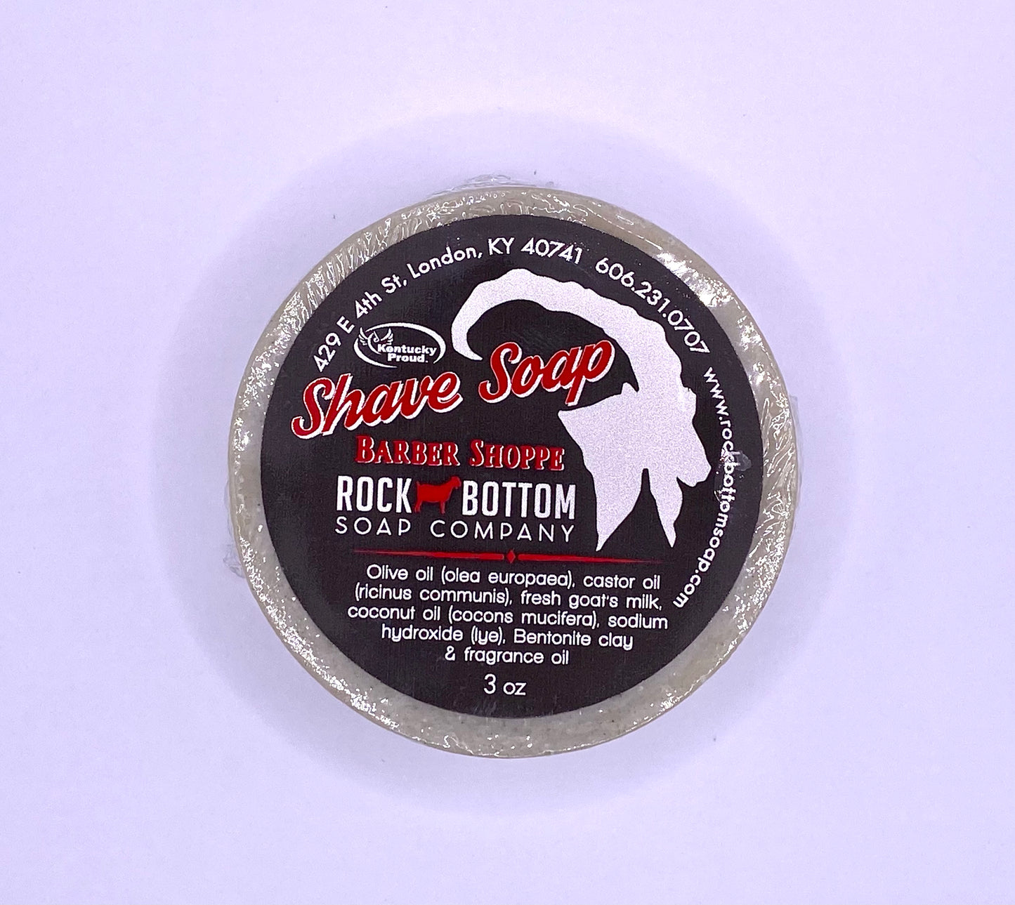 Shave Soap, Barbershop Scented - 3oz