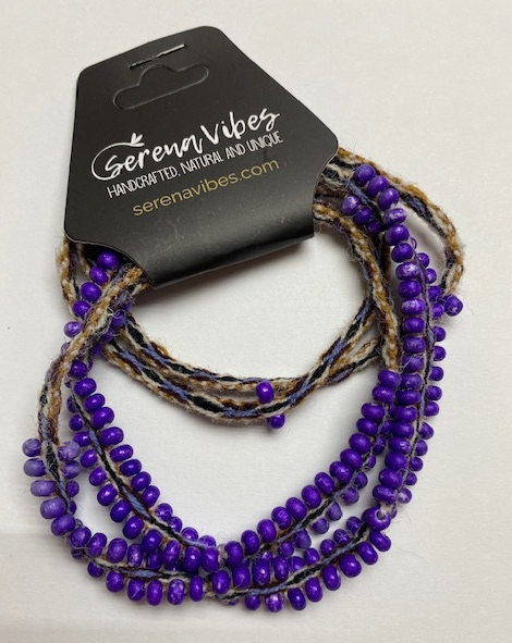 Joyería, envoltura de corbata con cuentas hecha a mano - 1 unidad