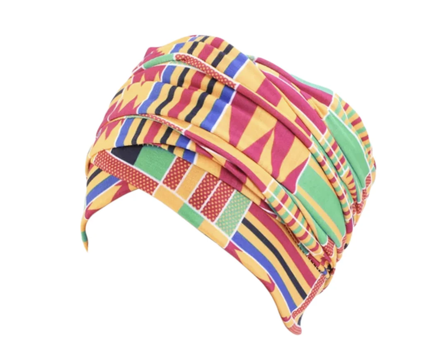 Headwear, Pre-Tied Turban/ Headwrap/ Chemo Cap/ Alopecia Hat, Traditional Ankara - 1 count