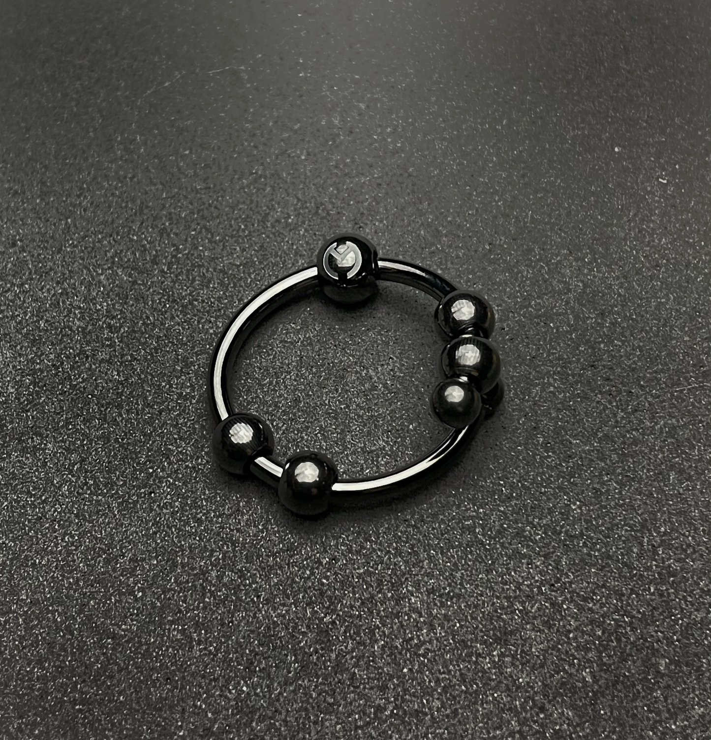 Joyería para la ansiedad, anillo para la ansiedad, gris espacial, talla única, 1 unidad