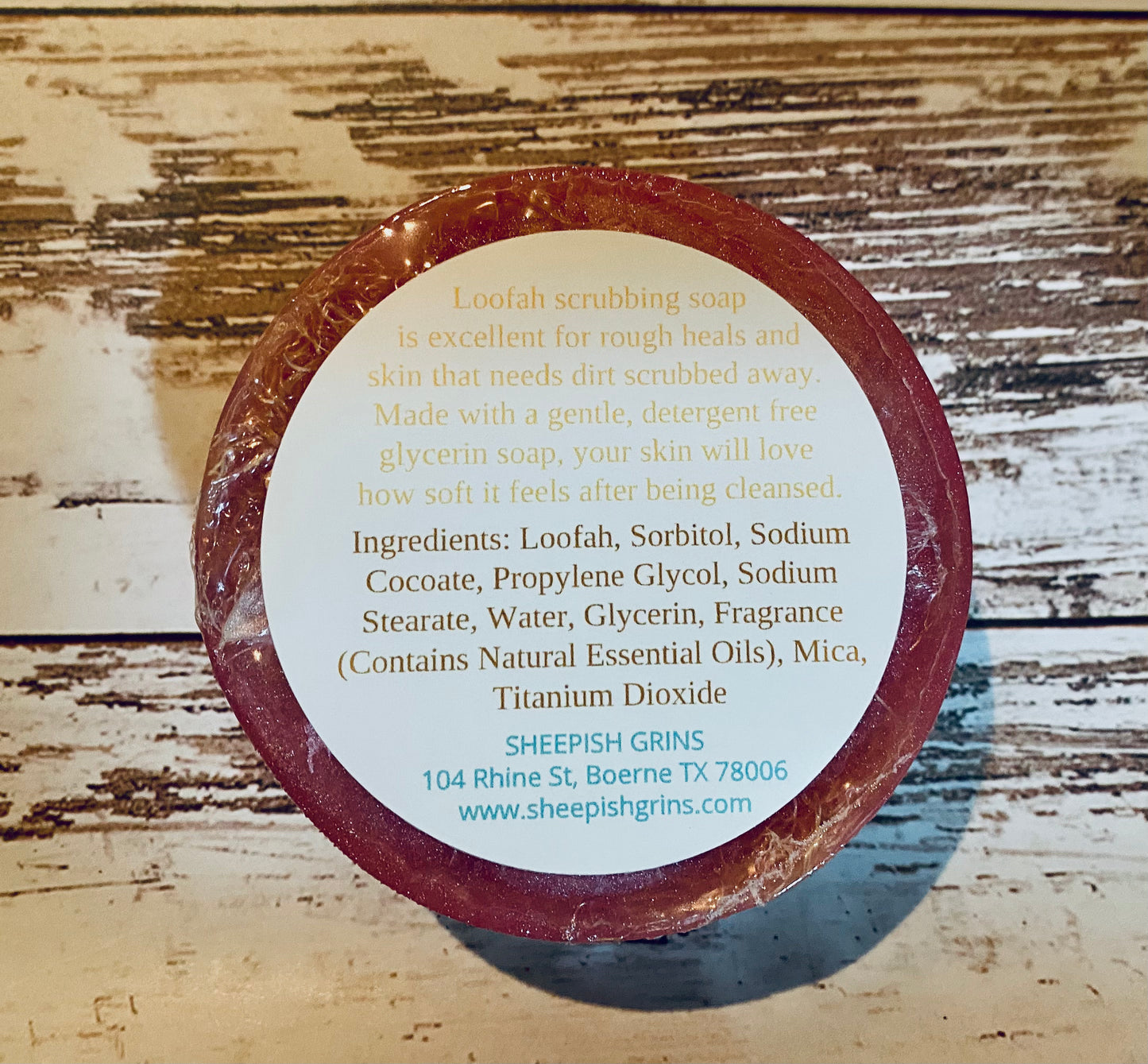 Loofah Scrub Soap, Sheepish Grins Loofah Scrub Soap  - 5.5oz