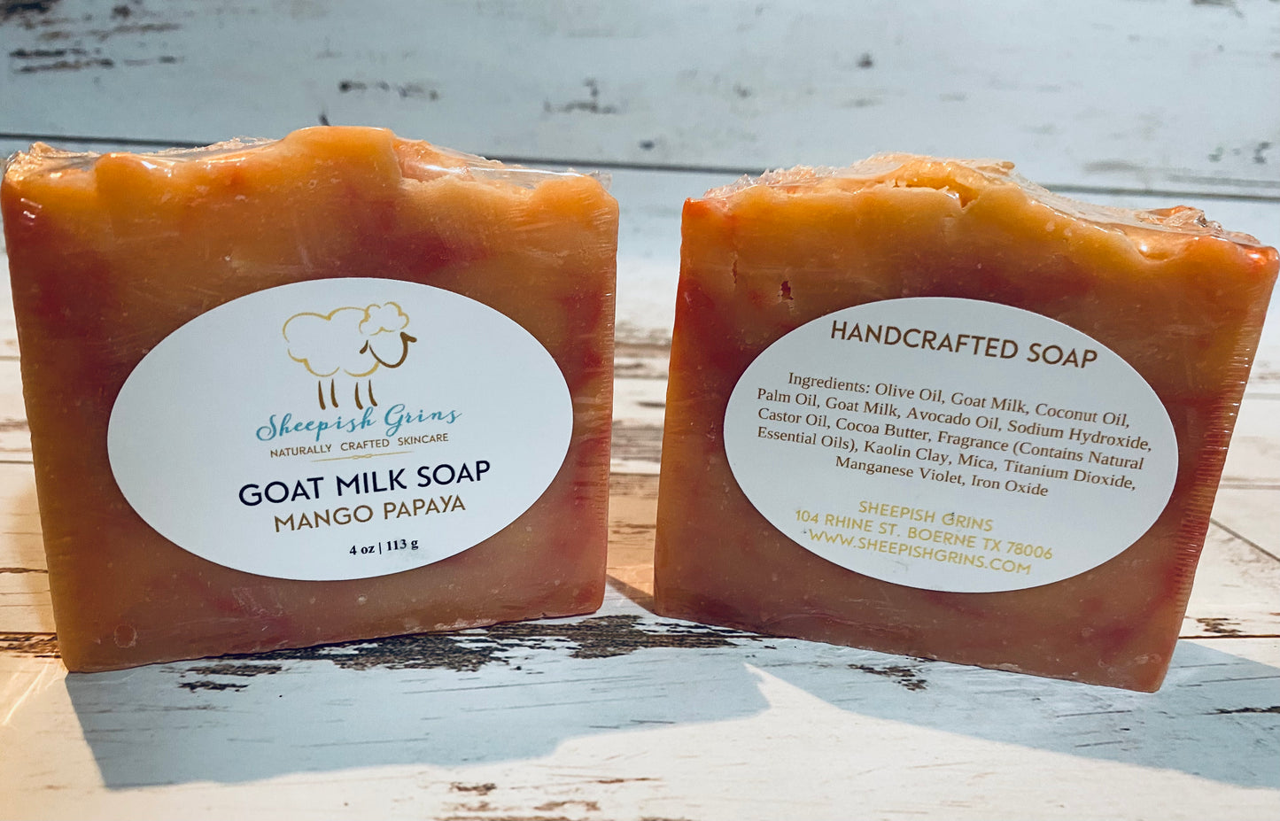 Goat Milk Soap, Sheepish Grins Handmade Goat Milk Soap  - 4 oz