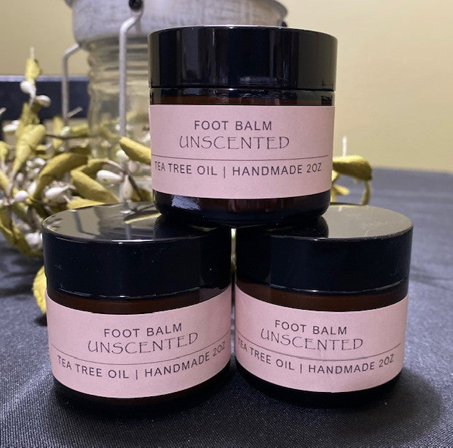 Foot Balm, Handmade, Essential Oils - Tea Tree Oil 2oz