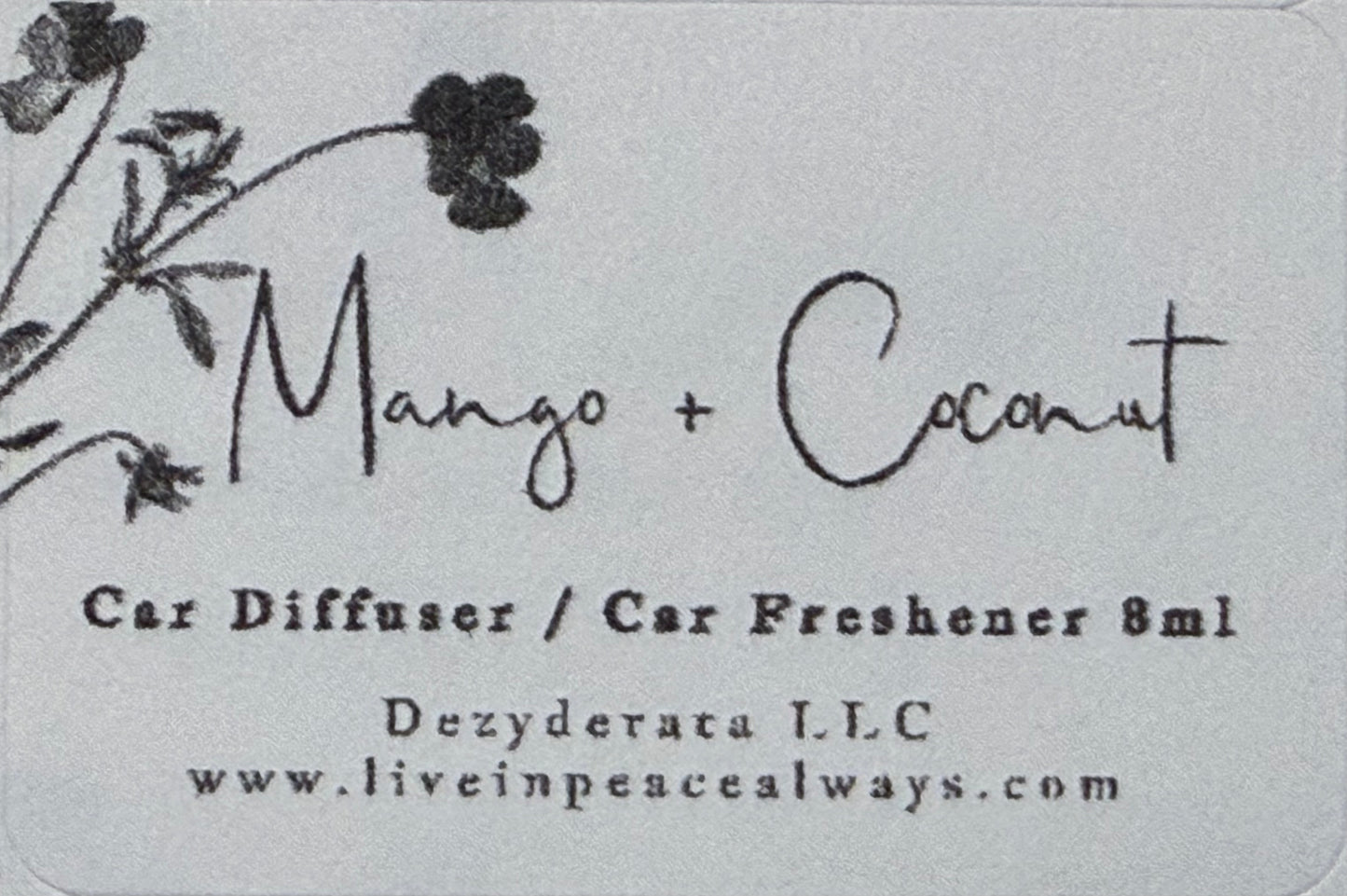 Car Freshener, Hanging Car Diffuser, Assorted Scents - 8ml