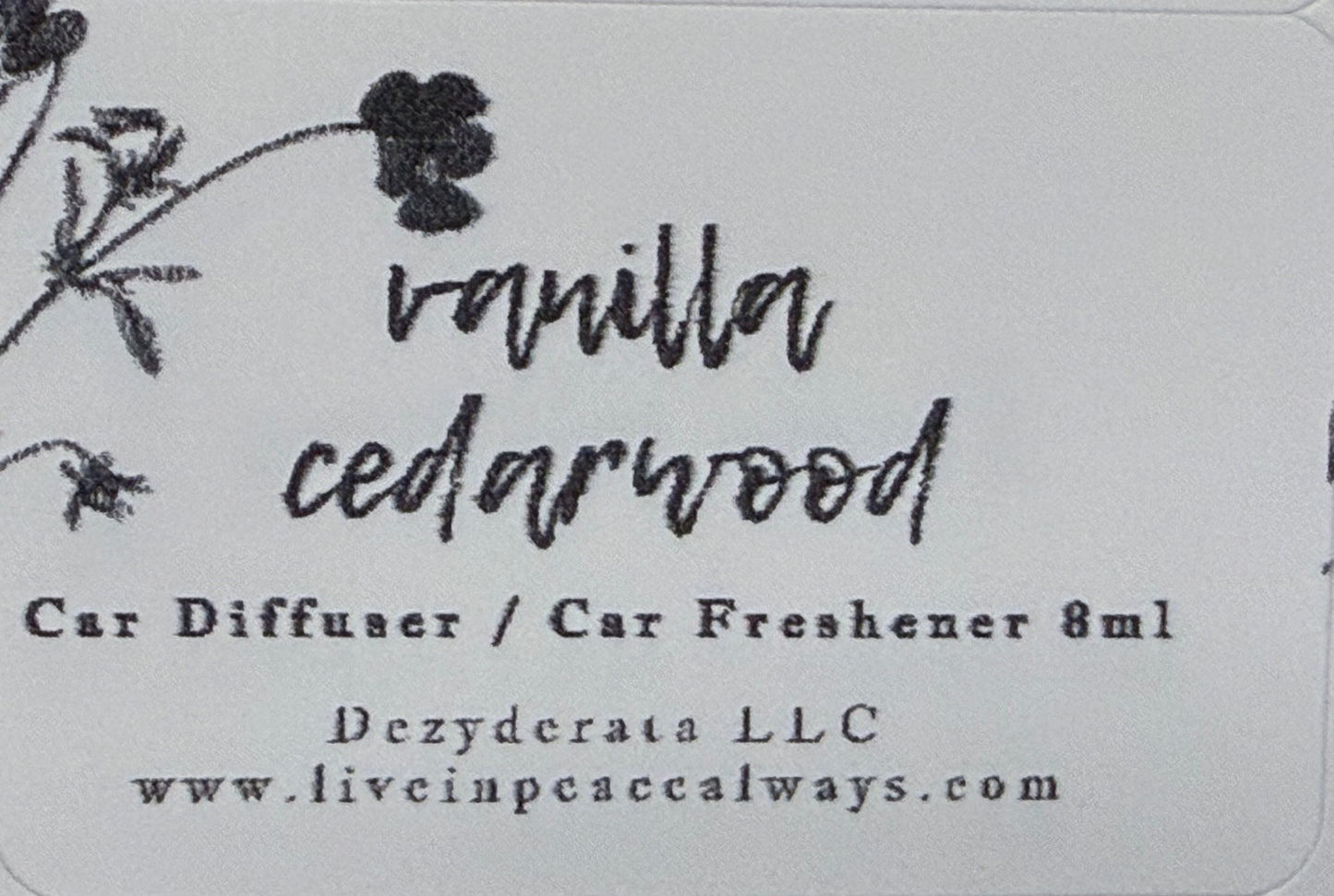 Car Freshener, Hanging Car Diffuser, Assorted Scents - 8ml