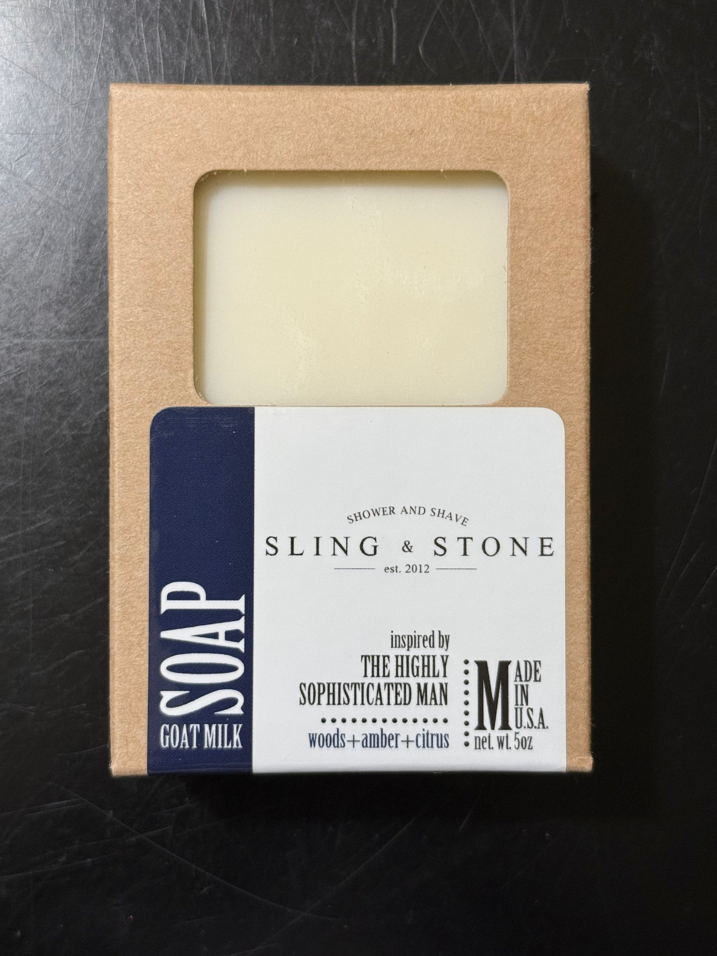Bar Soap, Sling & Stone Handcrafted Goat Milk Soap, Men's Assorted Scents - 5oz