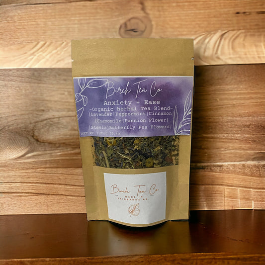 Tea, Birch Tea Co. Organic Herbal Tea Blend, Anxiety + Ease - 1.25oz