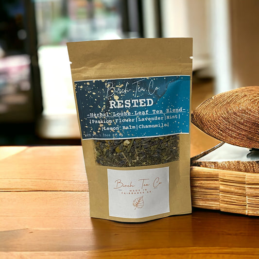 Tea, Birch Tea Co. Herbal Loose Leaf Tea Blend, Rested - 1.25oz