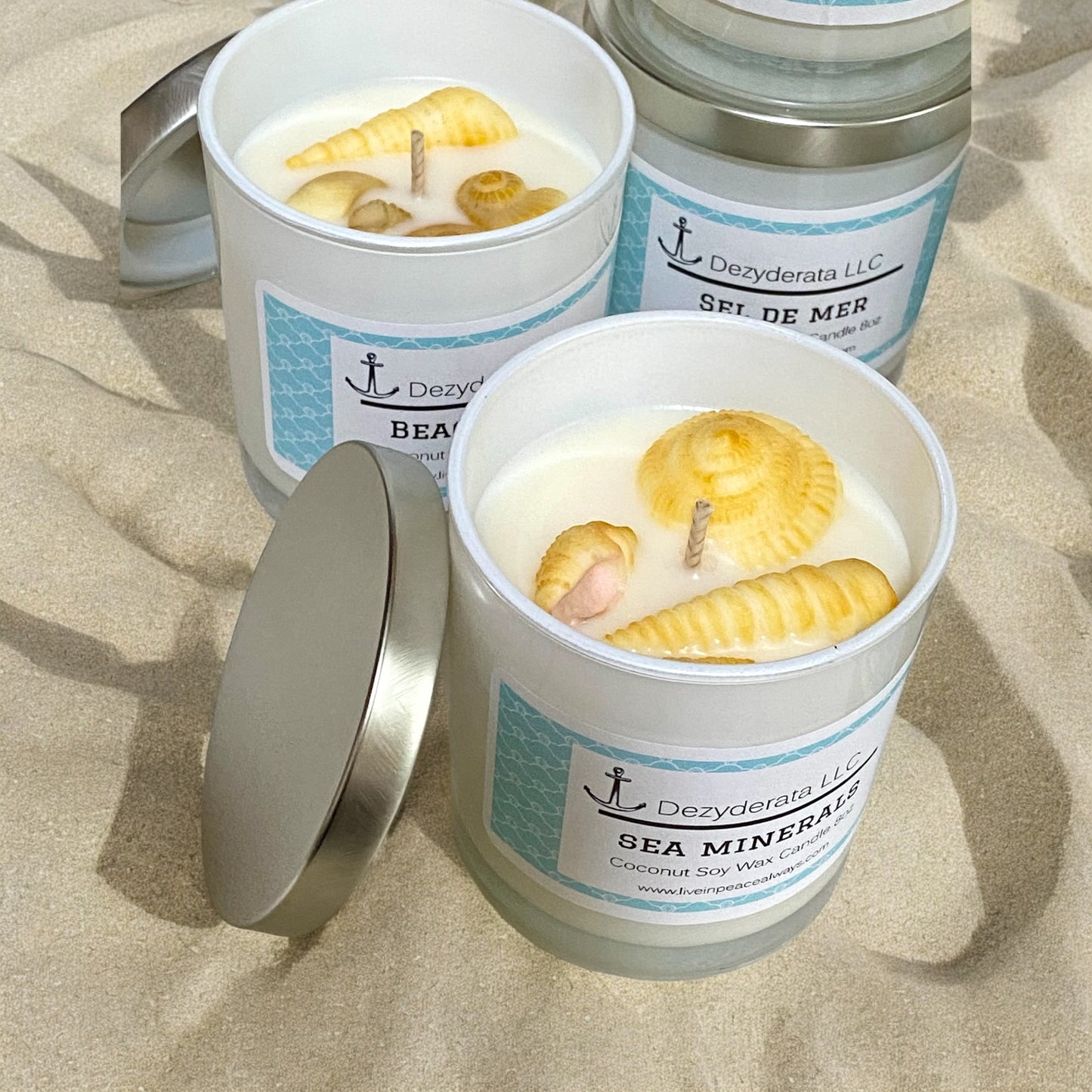 Candle, Beach Scented Soy Wax Candles- 8oz