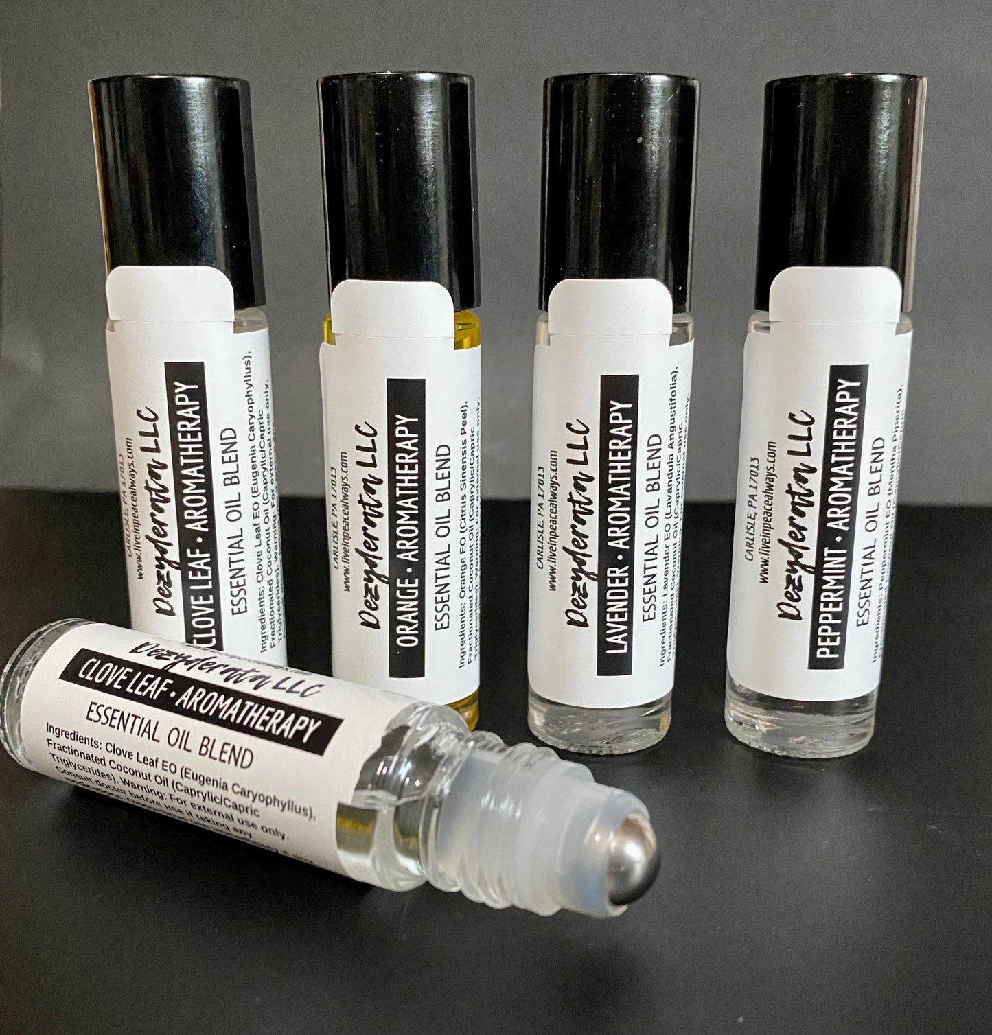 Aromaterapia, Roll-On de aceites esenciales, surtidos, 0.33 fl oz