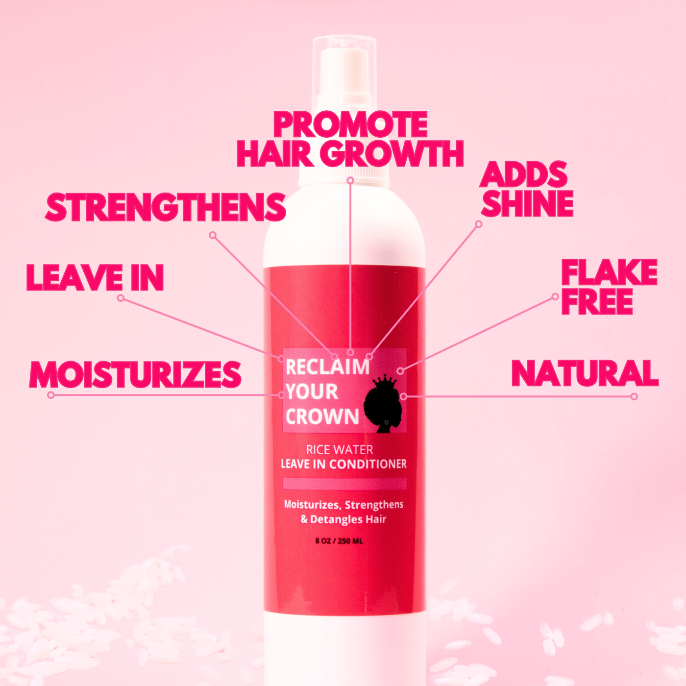 Rice Water Leave in Conditioner | Softens Hair | Strengthens | Anti-Frizz