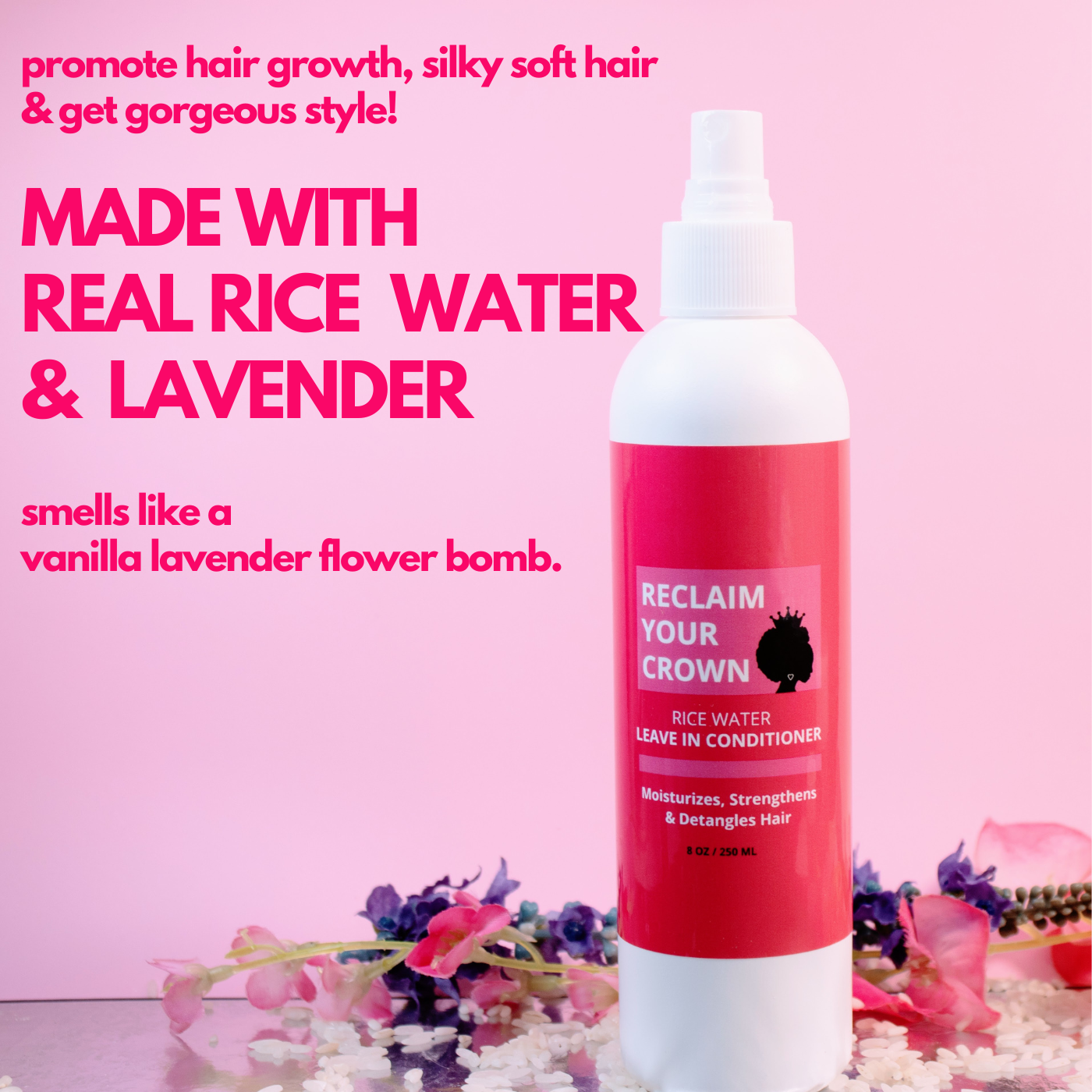 Rice Water Leave in Conditioner | Softens Hair | Strengthens | Anti-Frizz