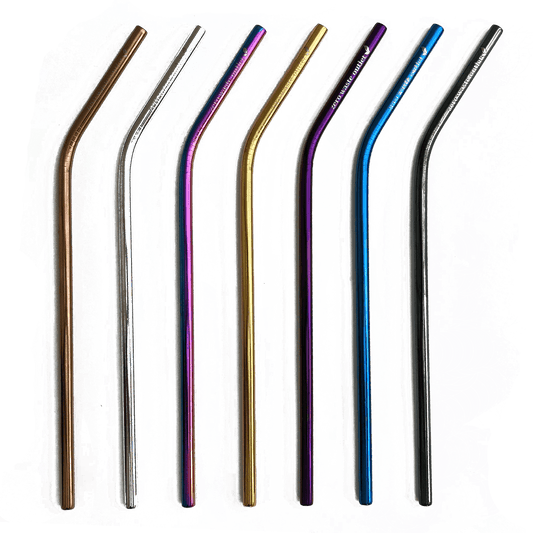 Reusable Metal Straws - Curved