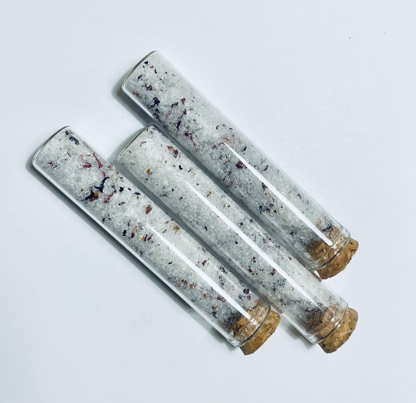 Bath Salt, Soulistic Root Herbal Bath Salts Test Tubes, Made With Dried Rose Petals - 3.5oz