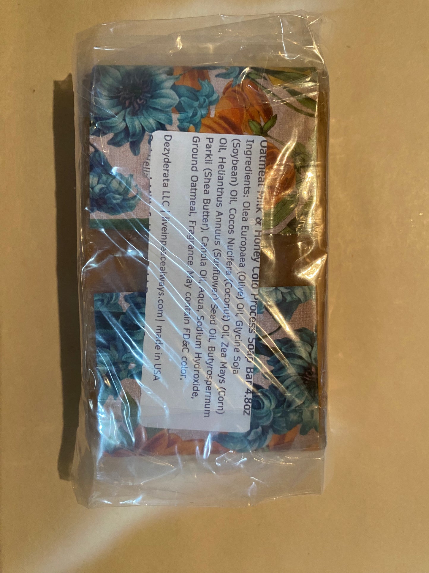 Bar Soap, Oatmeal Milk and Honey Cold Process Soap - 4.5 oz