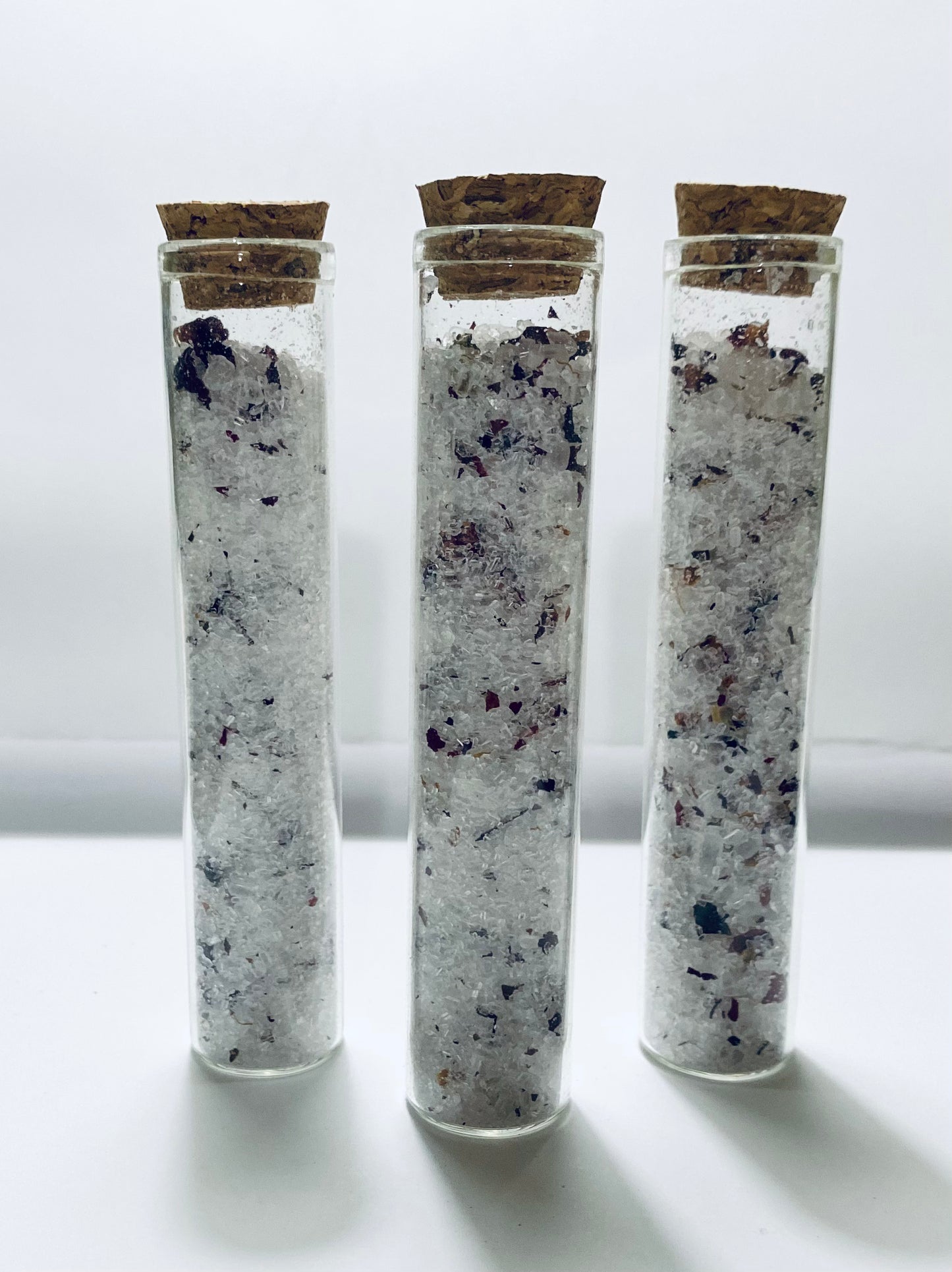 Bath Salt, Soulistic Root Herbal Bath Salts Test Tubes, Made With Dried Rose Petals - 3.5oz