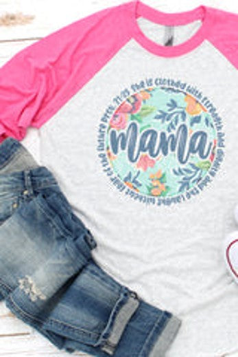 Apparel, Proverbs Mama, Tri-Blend, Unisex 3/4 Raglan
